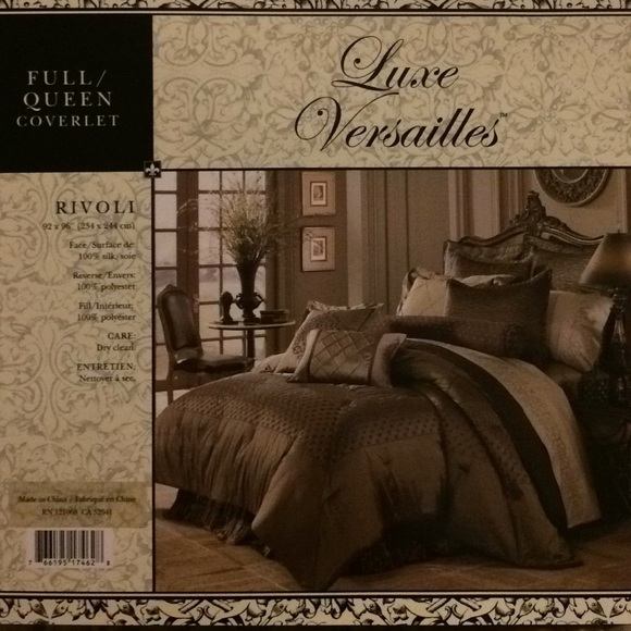 Luxe Versailles Rivoli F Q Coverlet Silk Mink